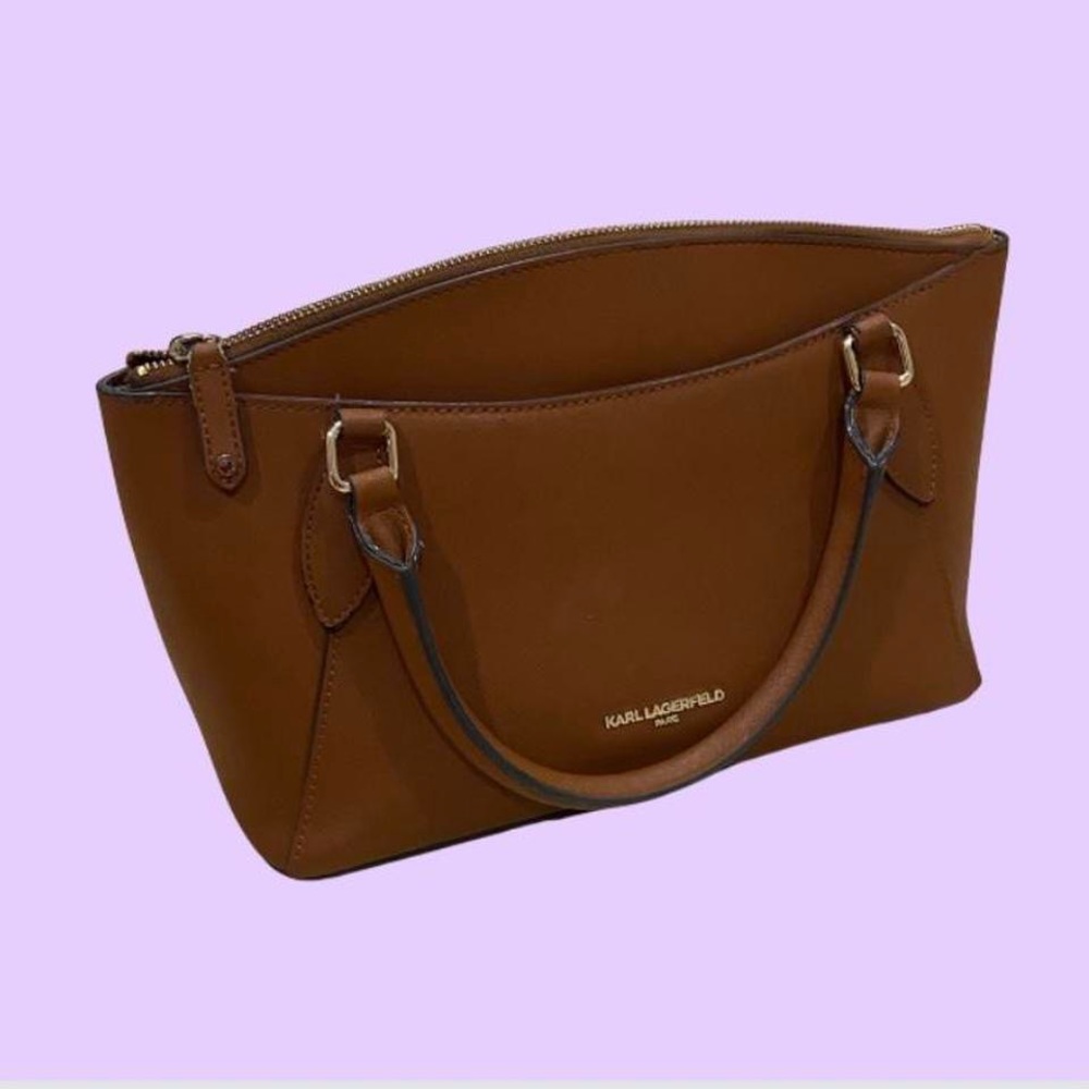 Karl Lagerfeld Paris Brown Leather Handbag 🔥